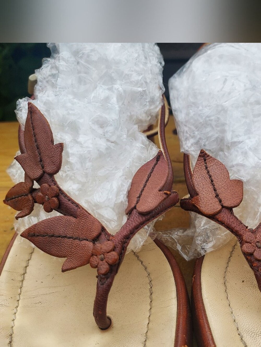 Prada 1997 Fairy Vine Leaf Sandals